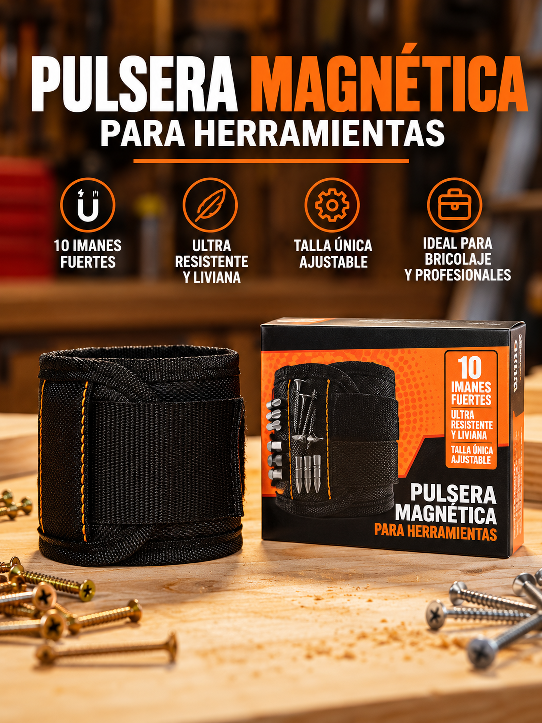Clavik | Pulsera Magnética para Herramientas